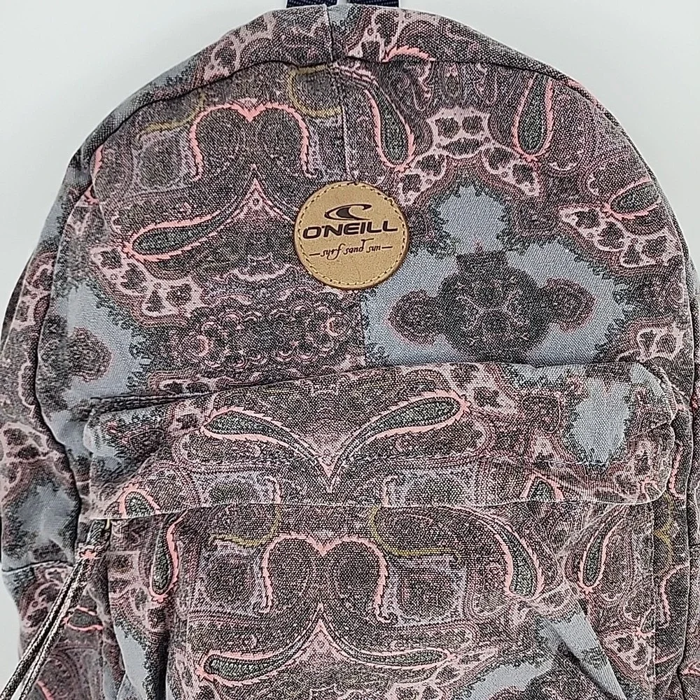 Vintage O'Neill Unisex Backpack Surfer Retro Hippie Beach Bag Paisley Design